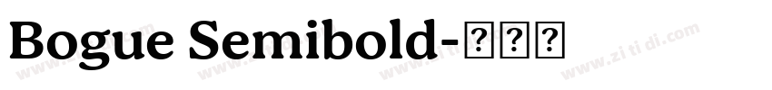 Bogue Semibold字体转换